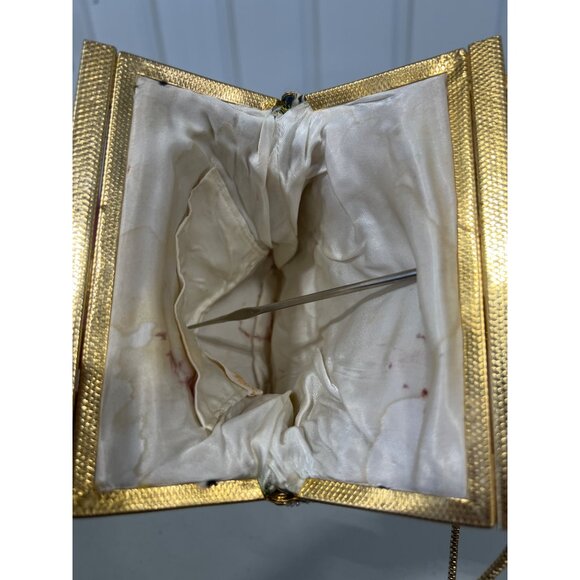 Walborg Vintage Tapestry Purse Multicolor Beaded Kisslock Boho Hippie Retro - Picture 6 of 8